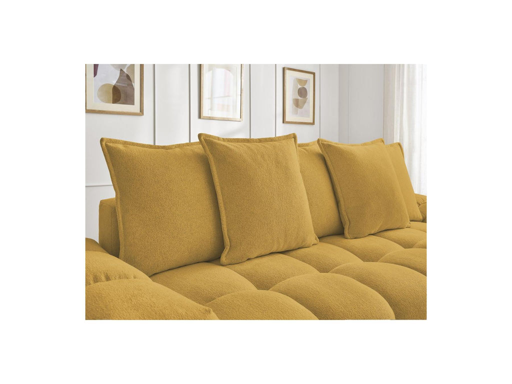 Everest - Fixed Straight 3-Seater Sofa - Mottled Fabric - 5 Cushions