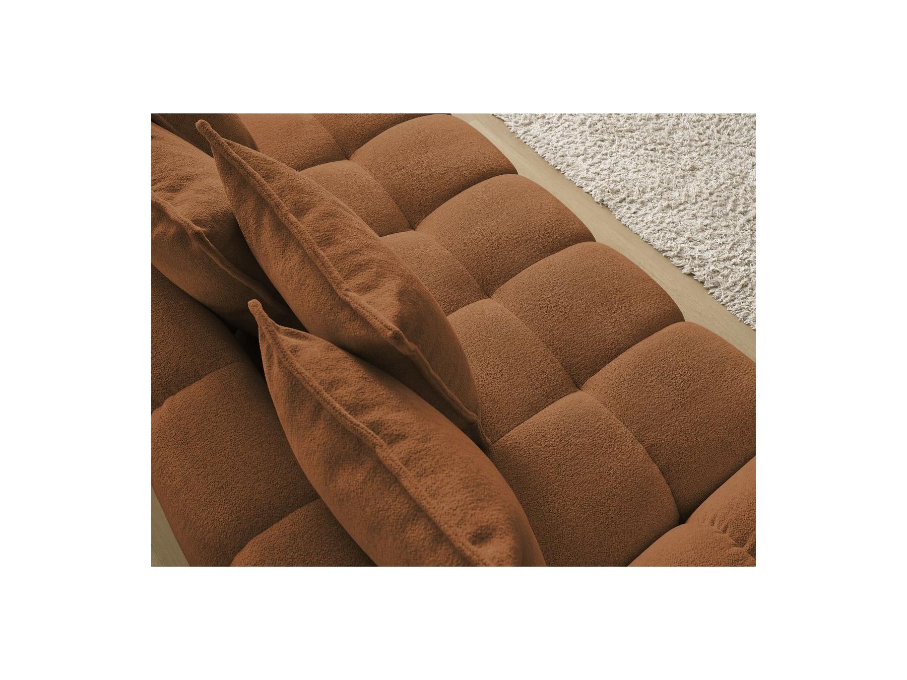 Everest - Fixed Straight 3-Seater Sofa - Mottled Fabric - 5 Cushions
