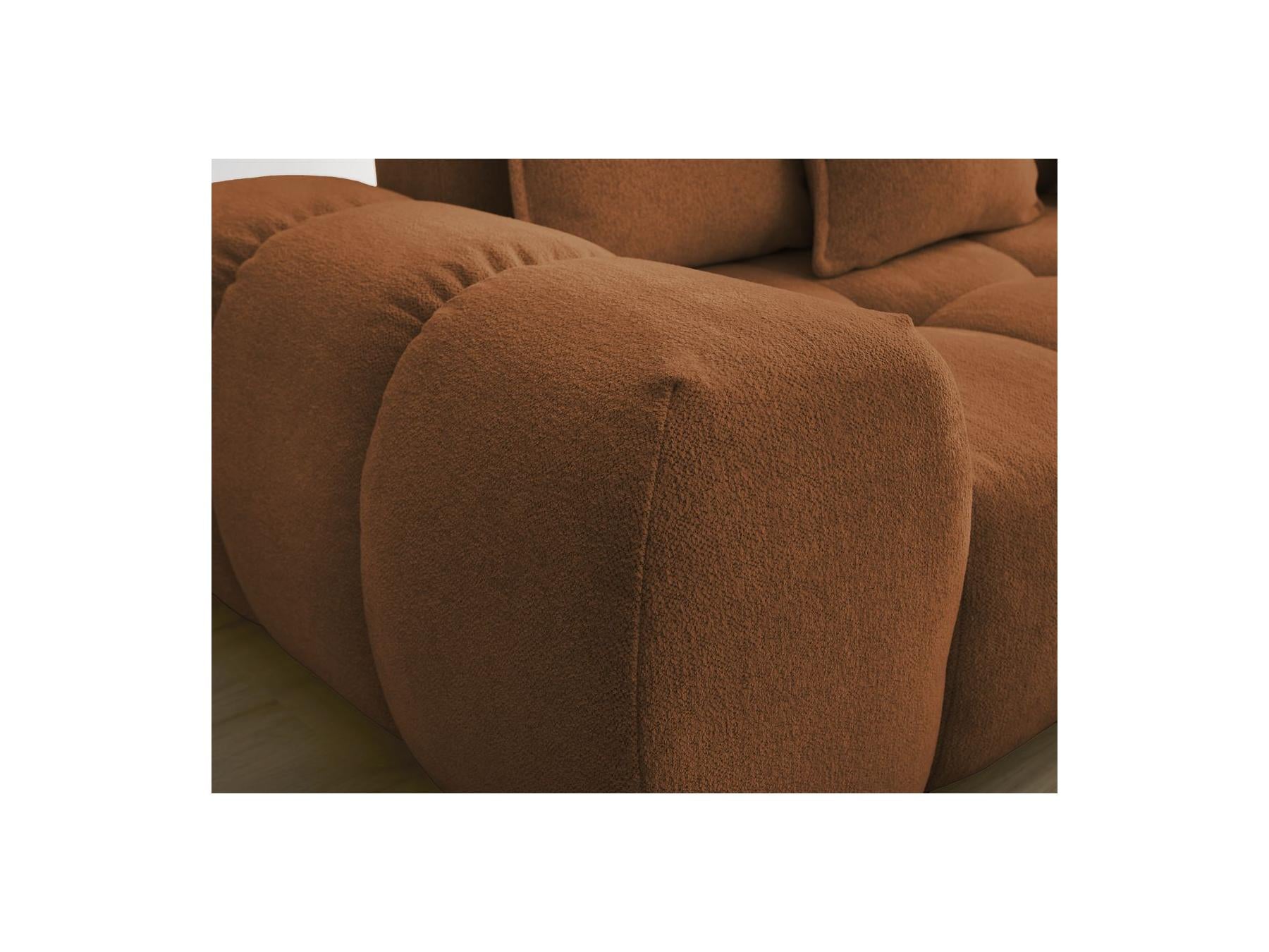 Everest - Fixed Straight 3-Seater Sofa - Mottled Fabric - 5 Cushions