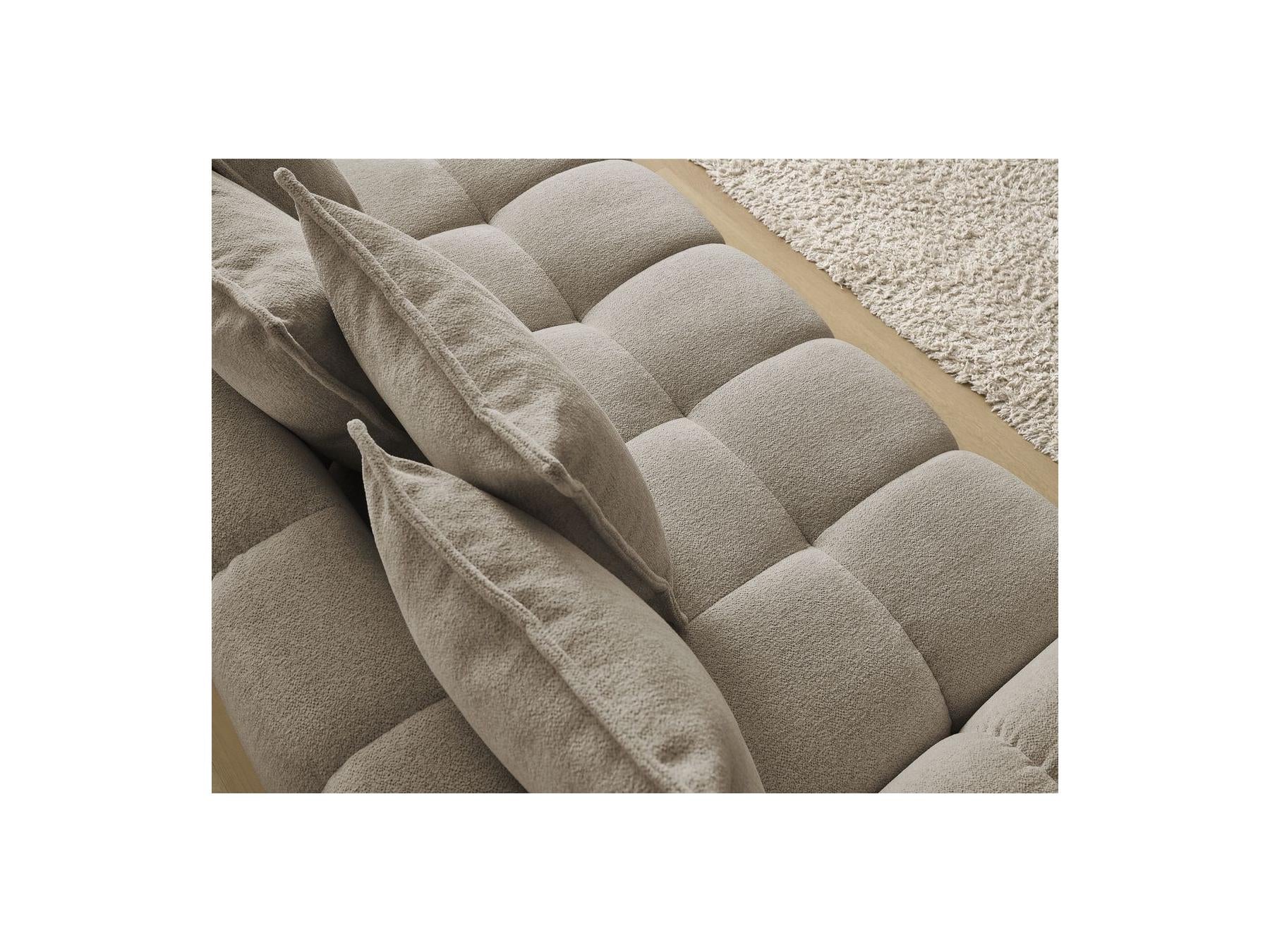 Everest - Fixed Straight 3-Seater Sofa - Mottled Fabric - 5 Cushions