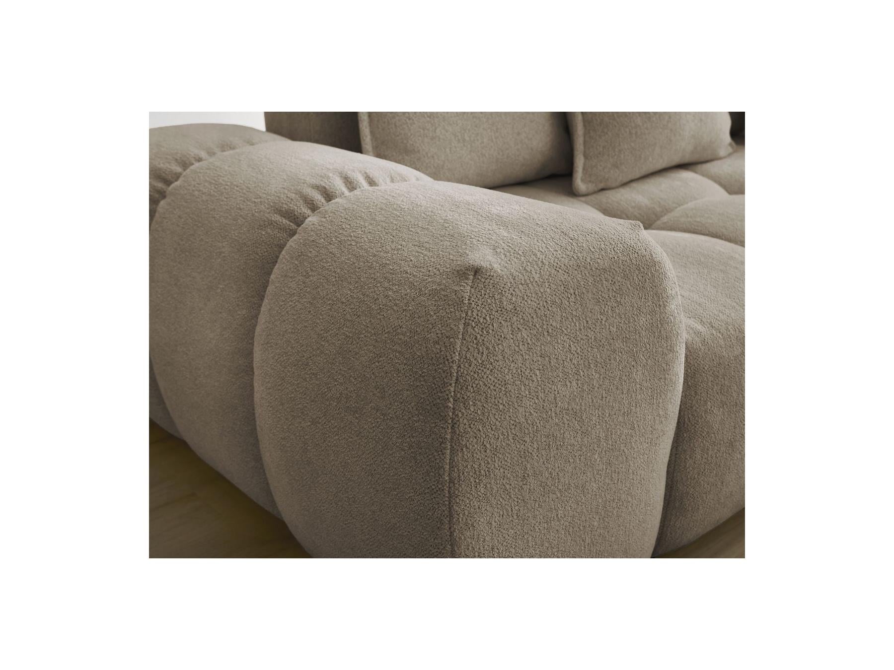 Everest - Fixed Straight 3-Seater Sofa - Mottled Fabric - 5 Cushions