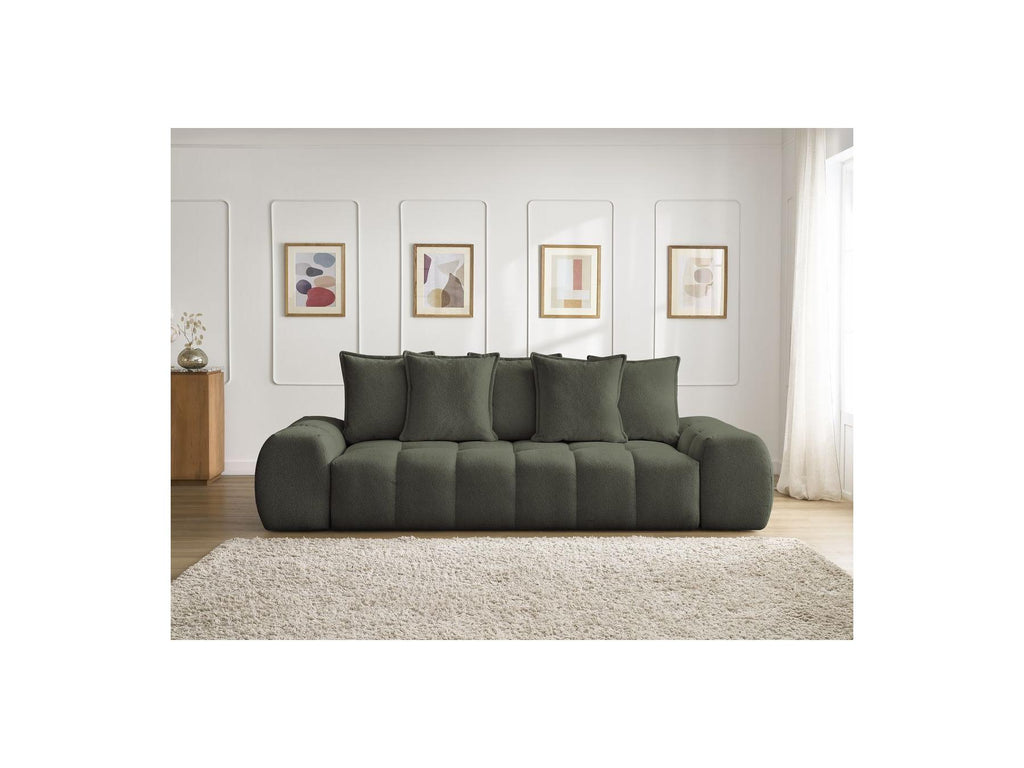 Everest - Fixed Straight 3-Seater Sofa - Mottled Fabric - 5 Cushions