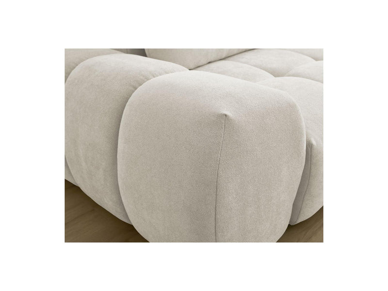 Canapé Droit Fixe 3 Places - Everest - Tissu Texturé - 2 Coussins