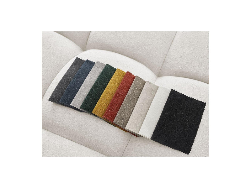 Canapé Droit Fixe 3 Places - Everest - Tissu Texturé - 2 Coussins