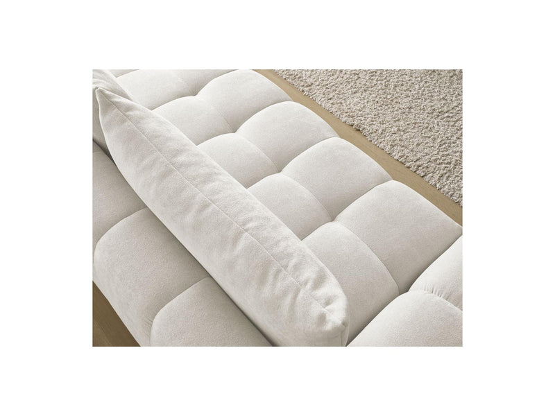 Canapé Droit Fixe 3 Places - Everest - Tissu Texturé - 2 Coussins