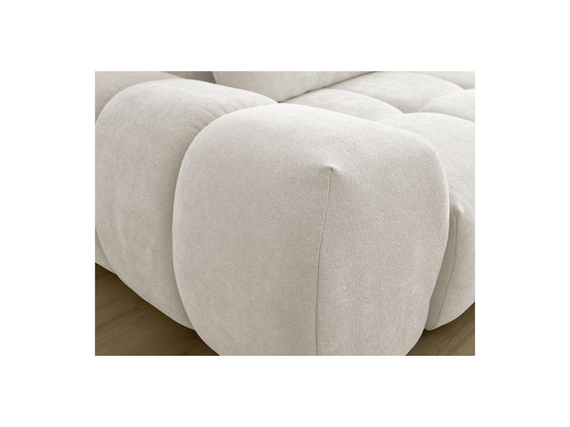 Canapé Droit Fixe 3 Places - Everest - Tissu Texturé - 2 Coussins