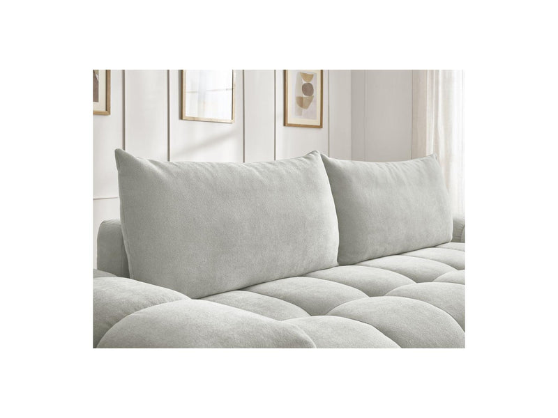 Canapé Droit Fixe 3 Places - Everest - Tissu Texturé - 2 Coussins