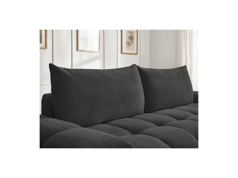 Canapé Droit Fixe 3 Places - Everest - Tissu Texturé - 2 Coussins