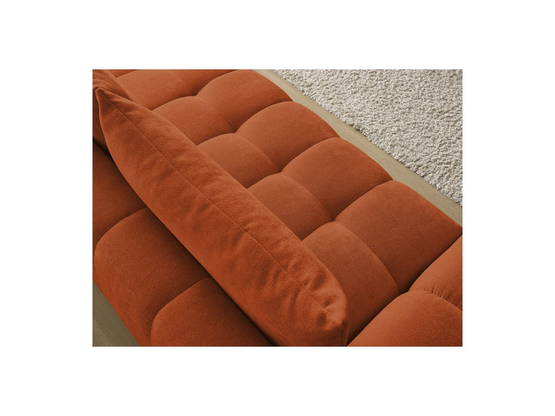 Canapé Droit Fixe 3 Places - Everest - Tissu Texturé - 2 Coussins