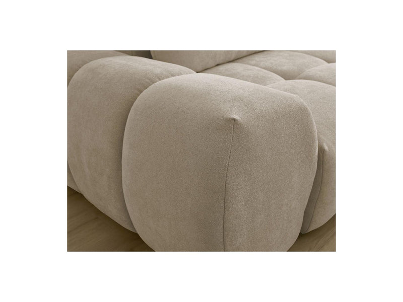 Canapé Droit Fixe 3 Places - Everest - Tissu Texturé - 2 Coussins