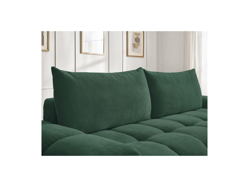 Canapé Droit Fixe 3 Places - Everest - Tissu Texturé - 2 Coussins