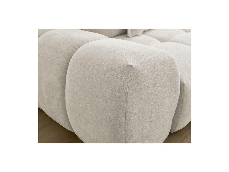 Canapé Droit Fixe 3 Places - Everest - Tissu Texturé - 5 Coussins