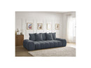 Canapé Droit Fixe 3 Places - Everest - Tissu Texturé - 5 Coussins