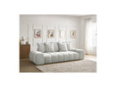 Canapé Droit Fixe 3 Places - Everest - Tissu Texturé - 5 Coussins