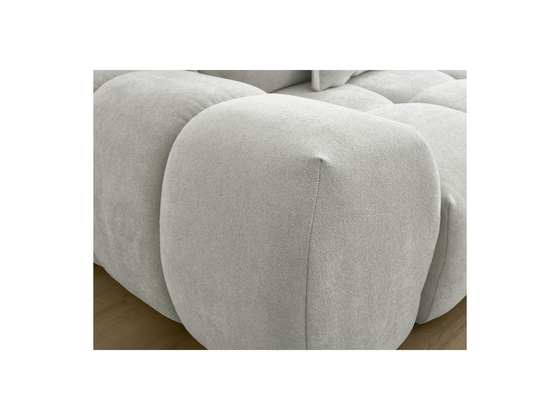 Canapé Droit Fixe 3 Places - Everest - Tissu Texturé - 5 Coussins