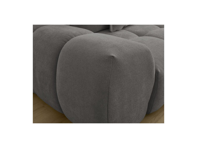 Canapé Droit Fixe 3 Places - Everest - Tissu Texturé - 5 Coussins