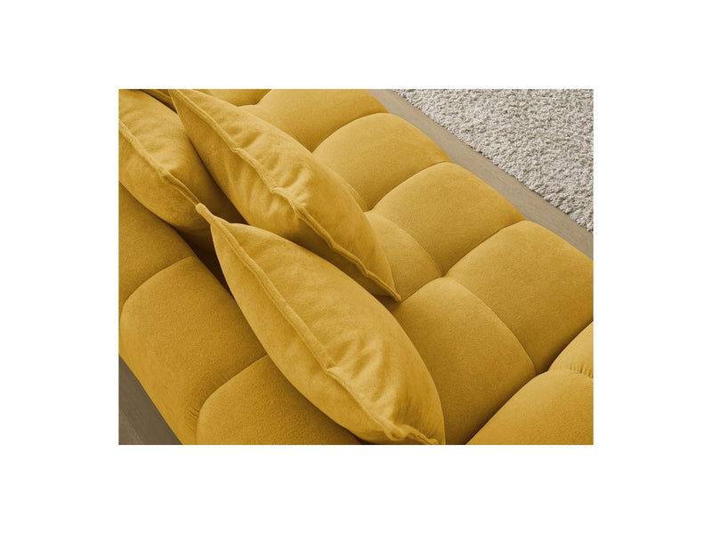 Canapé Droit Fixe 3 Places - Everest - Tissu Texturé - 5 Coussins