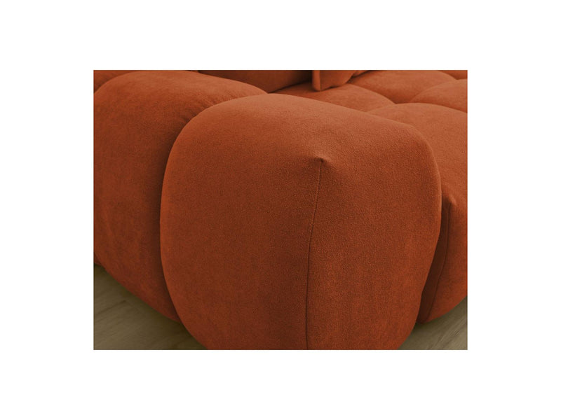 Canapé Droit Fixe 3 Places - Everest - Tissu Texturé - 5 Coussins