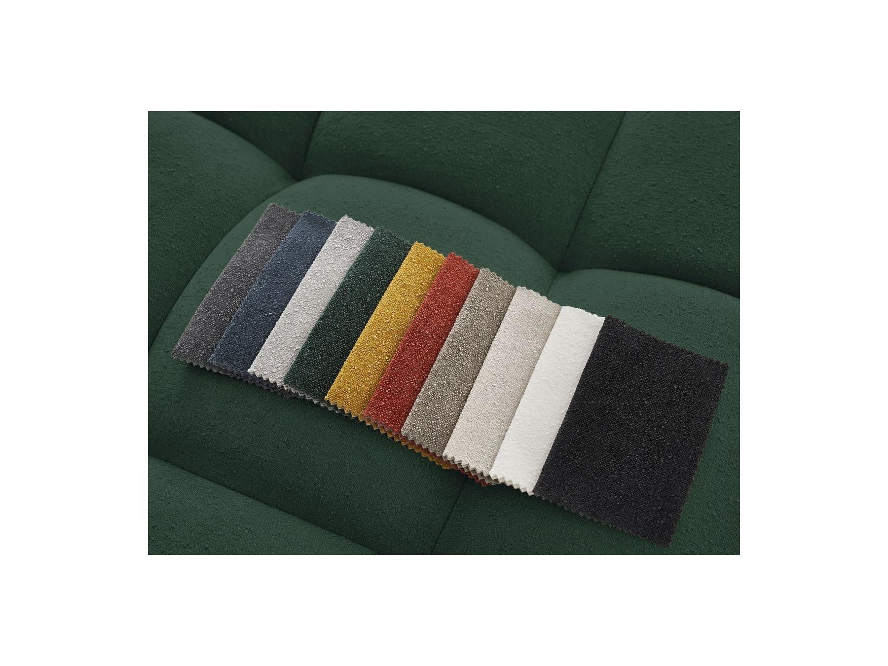 Everest - Sofá recto fijo de 3 plazas - Tejido texturizado - 5 cojines