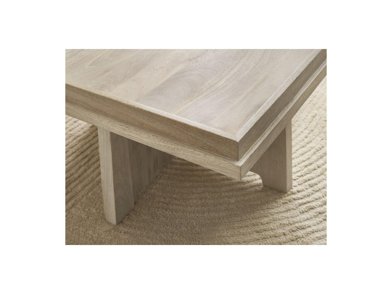 Alba - Mesa de centro cuadrada - Madera maciza de mango
