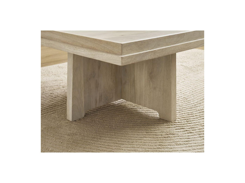 Alba - Mesa de centro cuadrada - Madera maciza de mango