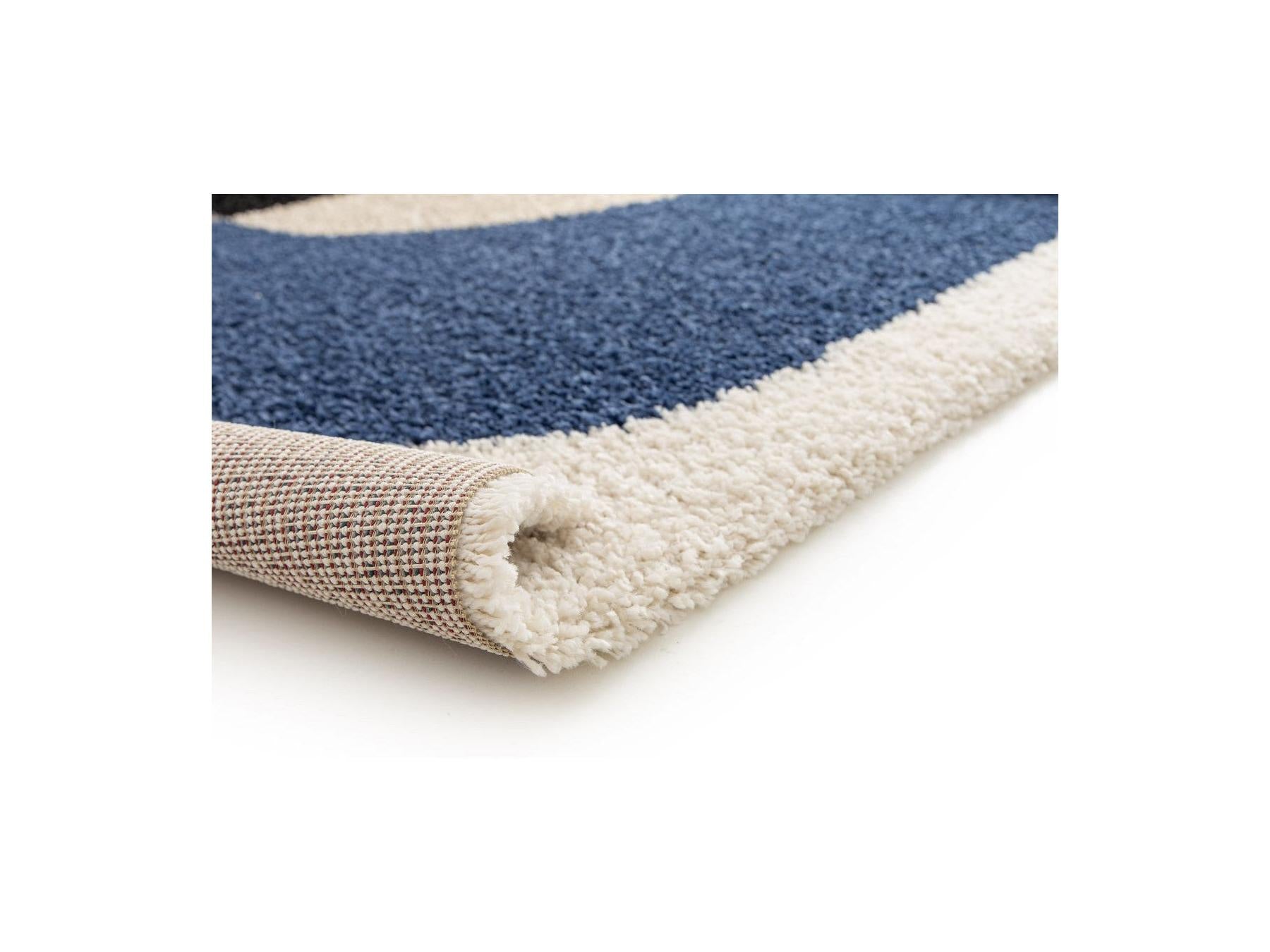Ezio - Tapis Shaggy - Motif Abstrait - Gris