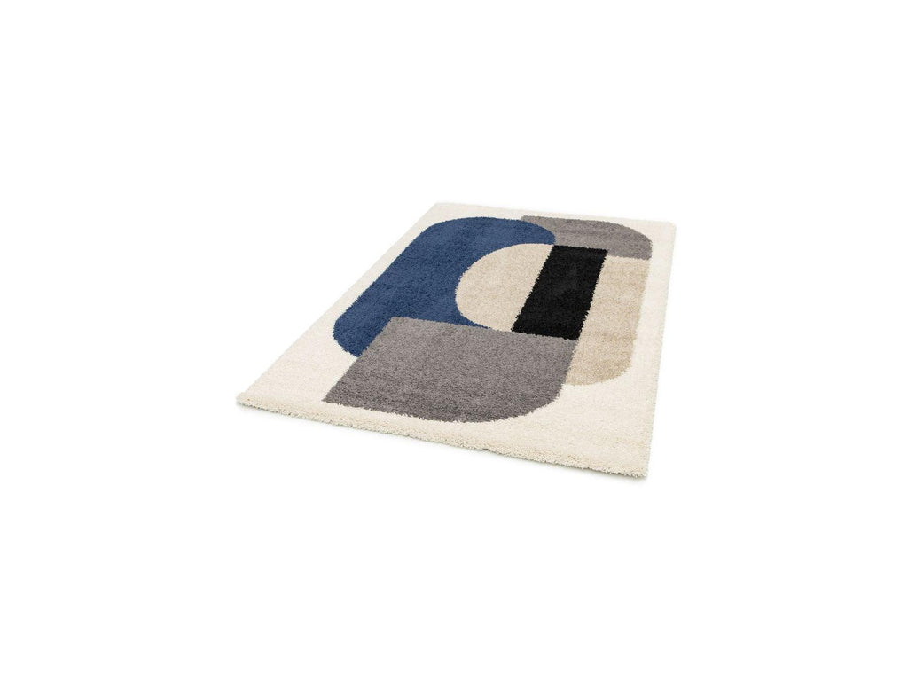 Ezio - Tapis Shaggy - Motif Abstrait - Gris