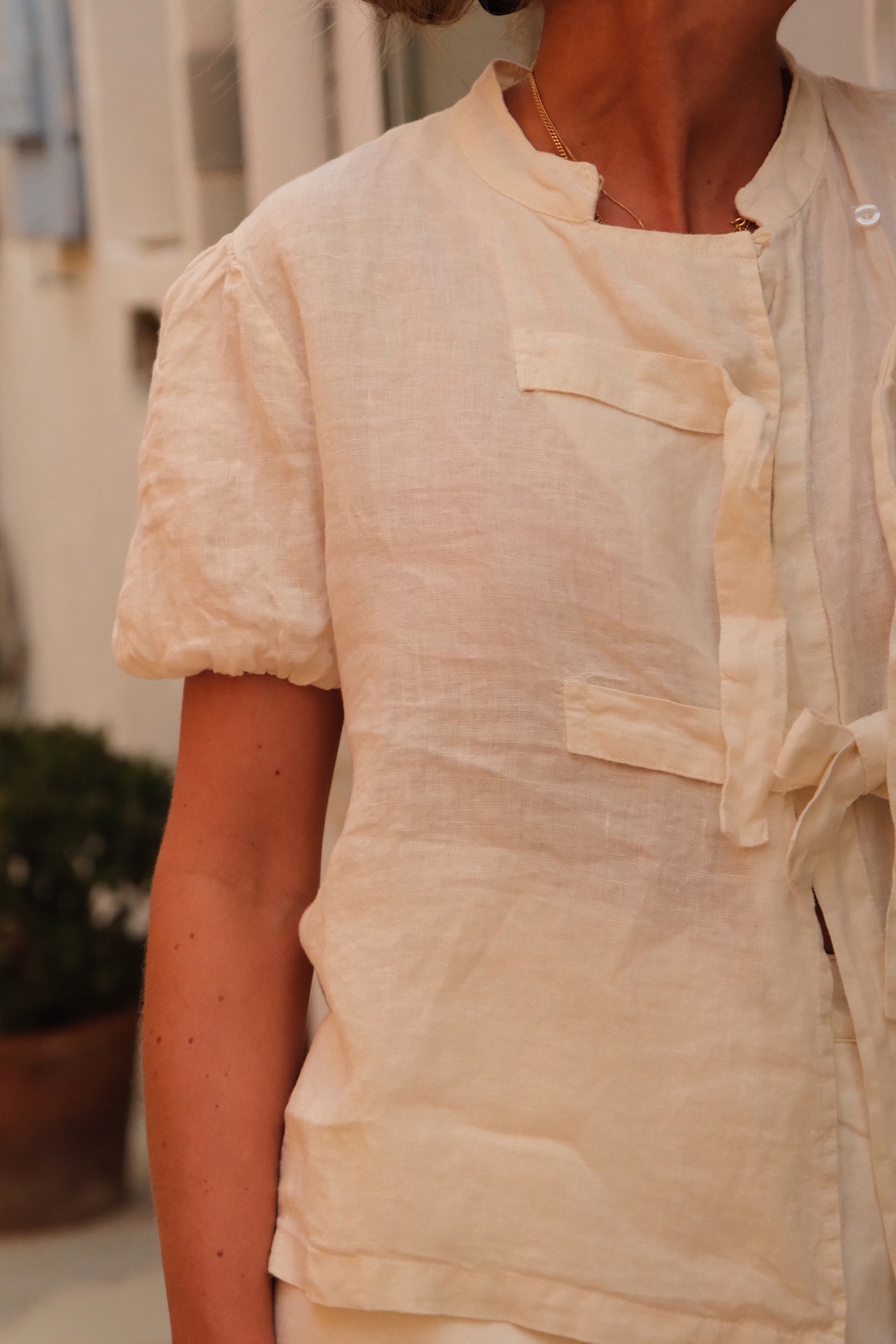 Blouse Célestine lin écru