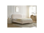 Cassiopee - Lit - Tissu Velours Avec Lattes Massives