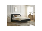 Cassiopee - Lit - Tissu Velours Avec Lattes Massives