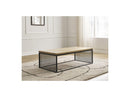 Rectangular Coffee Table - Martin - Solid Mango Wood and Metal