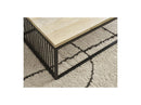 Rectangular Coffee Table - Martin - Solid Mango Wood and Metal