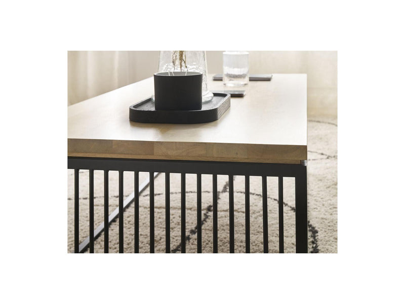 Rectangular Coffee Table - Martin - Solid Mango Wood and Metal