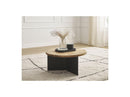 Martin - Round Coffee Table - Solid Mango Wood and Metal