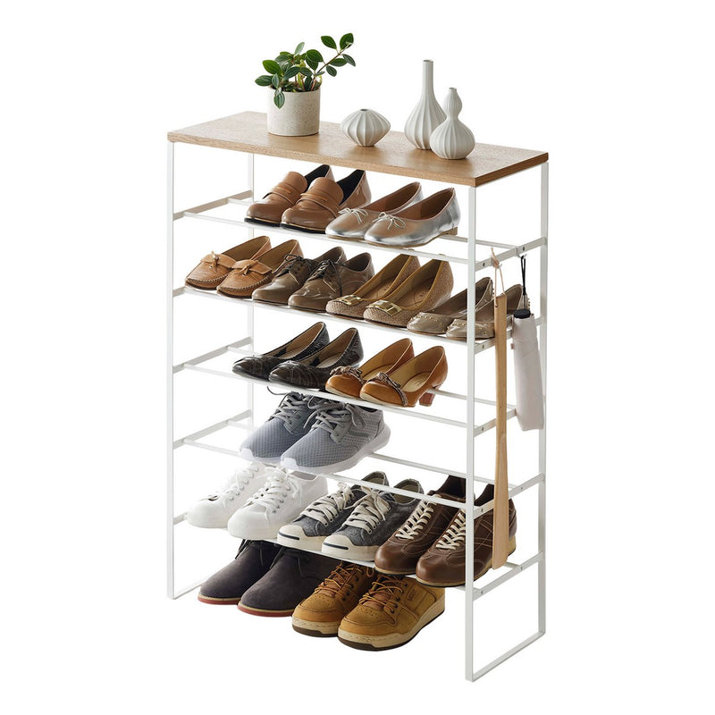 Étagère À Chaussures 6 Niveaux - Blanc