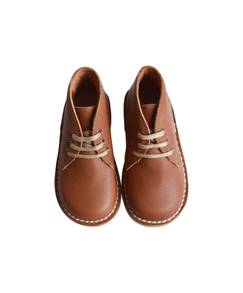 Médéric Boys' Lace-up Derbies Shoes - Camel Leather - Boys