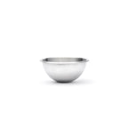 Stainless Steel Half-Spherical Bowl with Open Rolled Rim - Ø 16 cm