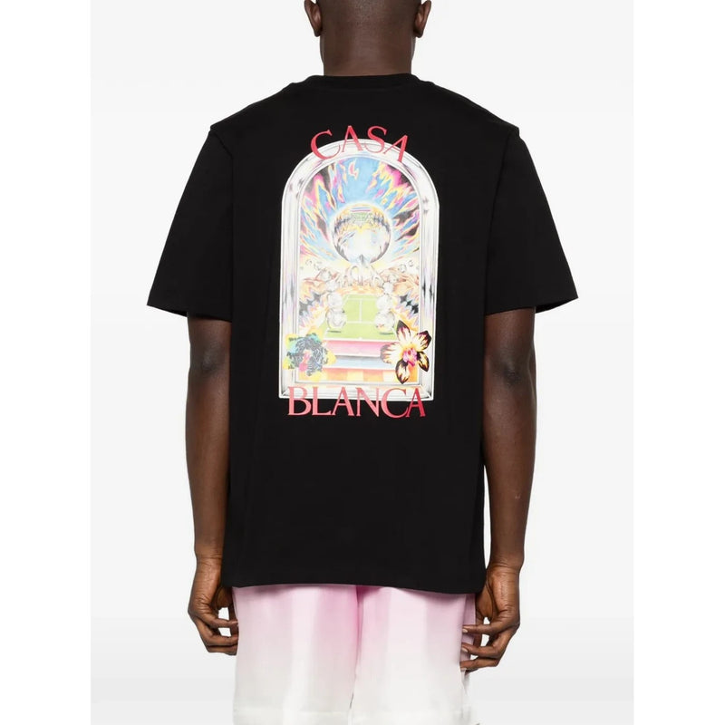 Tennis Landscape T-Shirt - Black