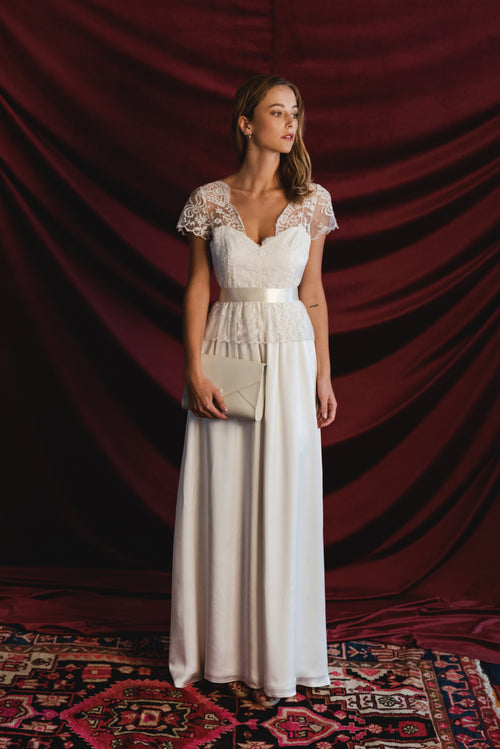 Robe Longue Kate - Blanc Soie