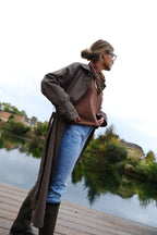 Paul Trench Coat Khaki/Leopard