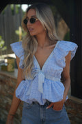 Blouse Ballon Romy - Bleue