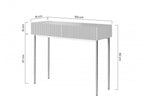 Kasha - Console Table 2 Drawers - Black Legs