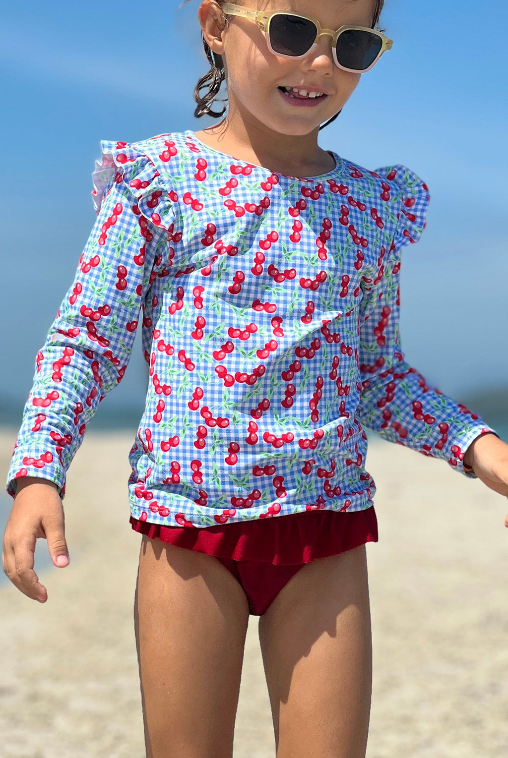 Alma Anti-UV Tee - Cherry