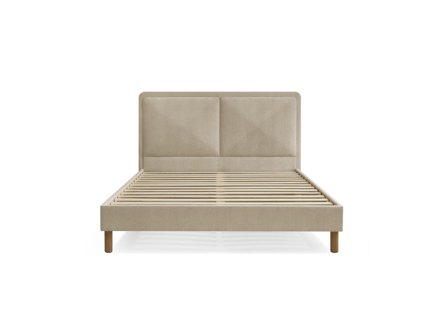 Cama Con Lamas Macizas - Mara - Tejido Texturizado