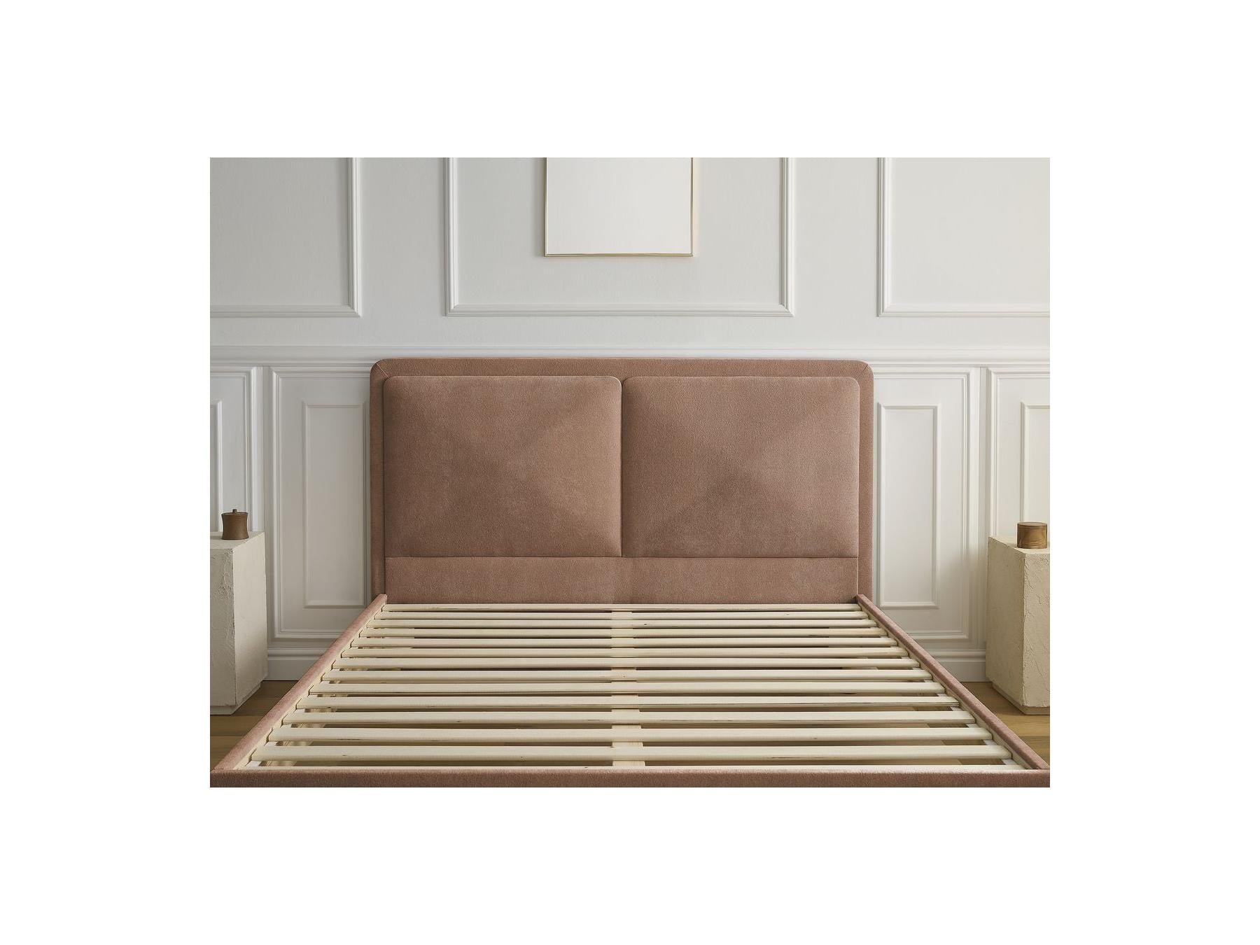 Cama Con Lamas Macizas - Mara - Tejido Texturizado