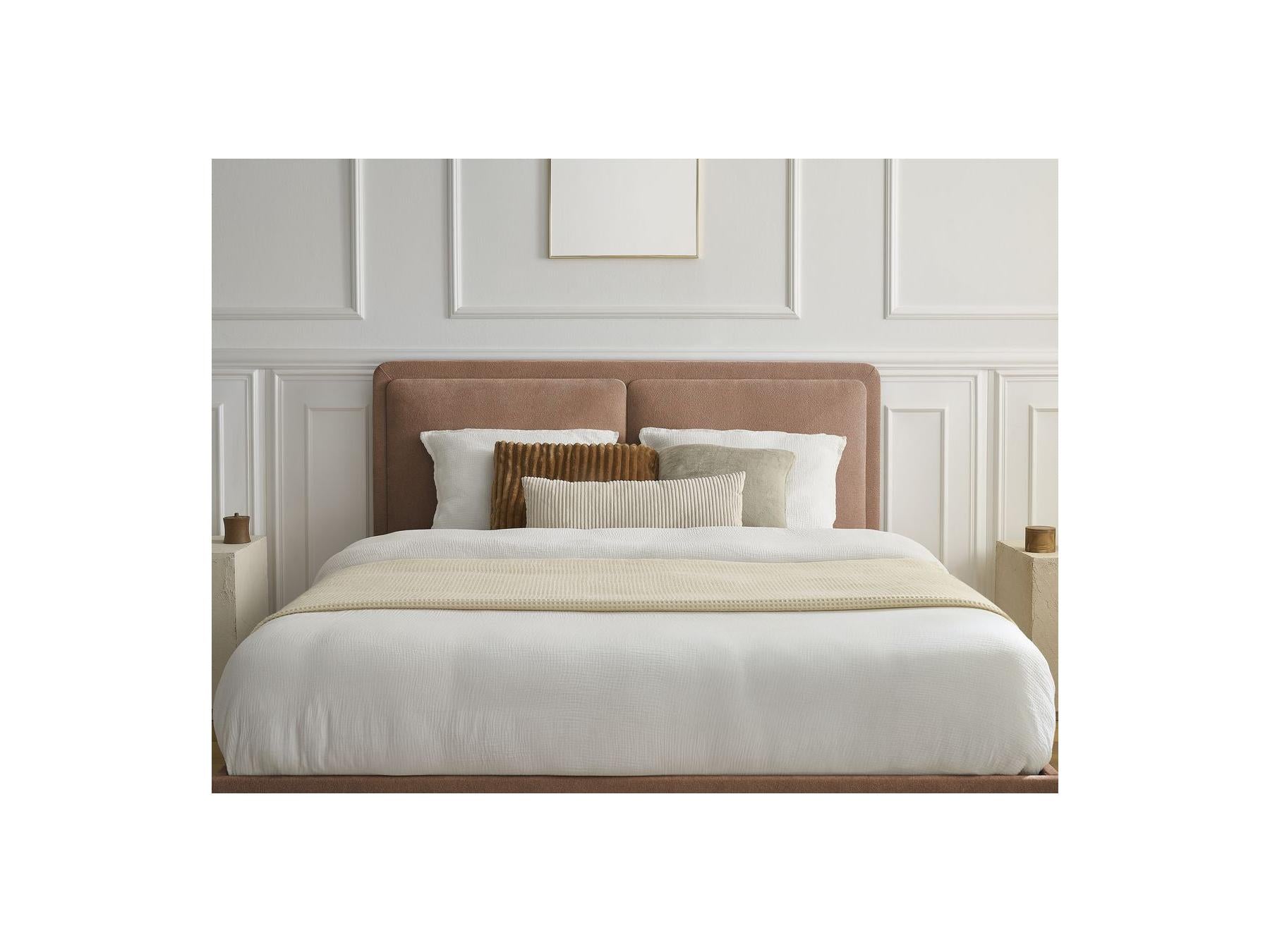 Cama Con Lamas Macizas - Mara - Tejido Texturizado