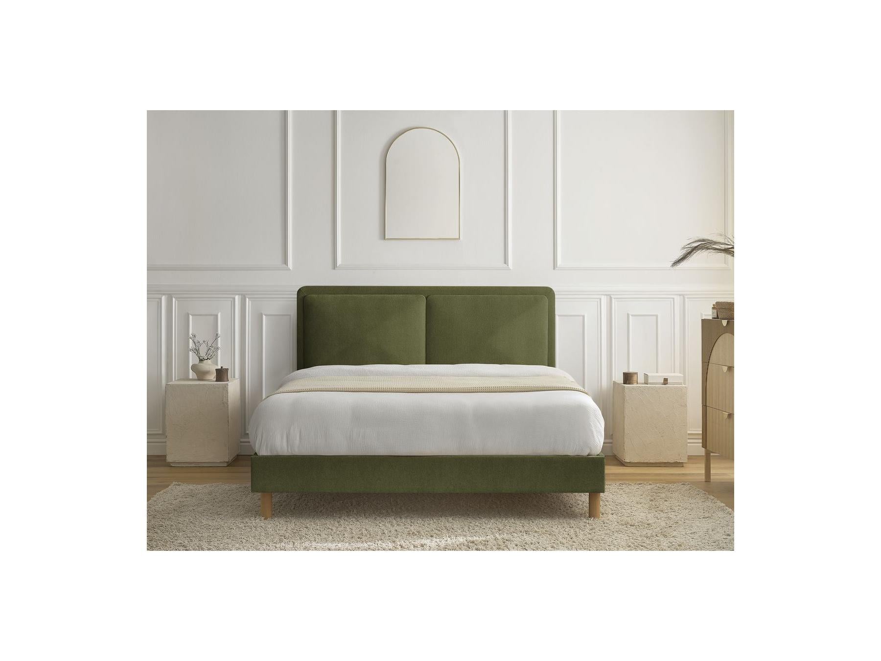 Cama Con Lamas Macizas - Mara - Tejido Texturizado