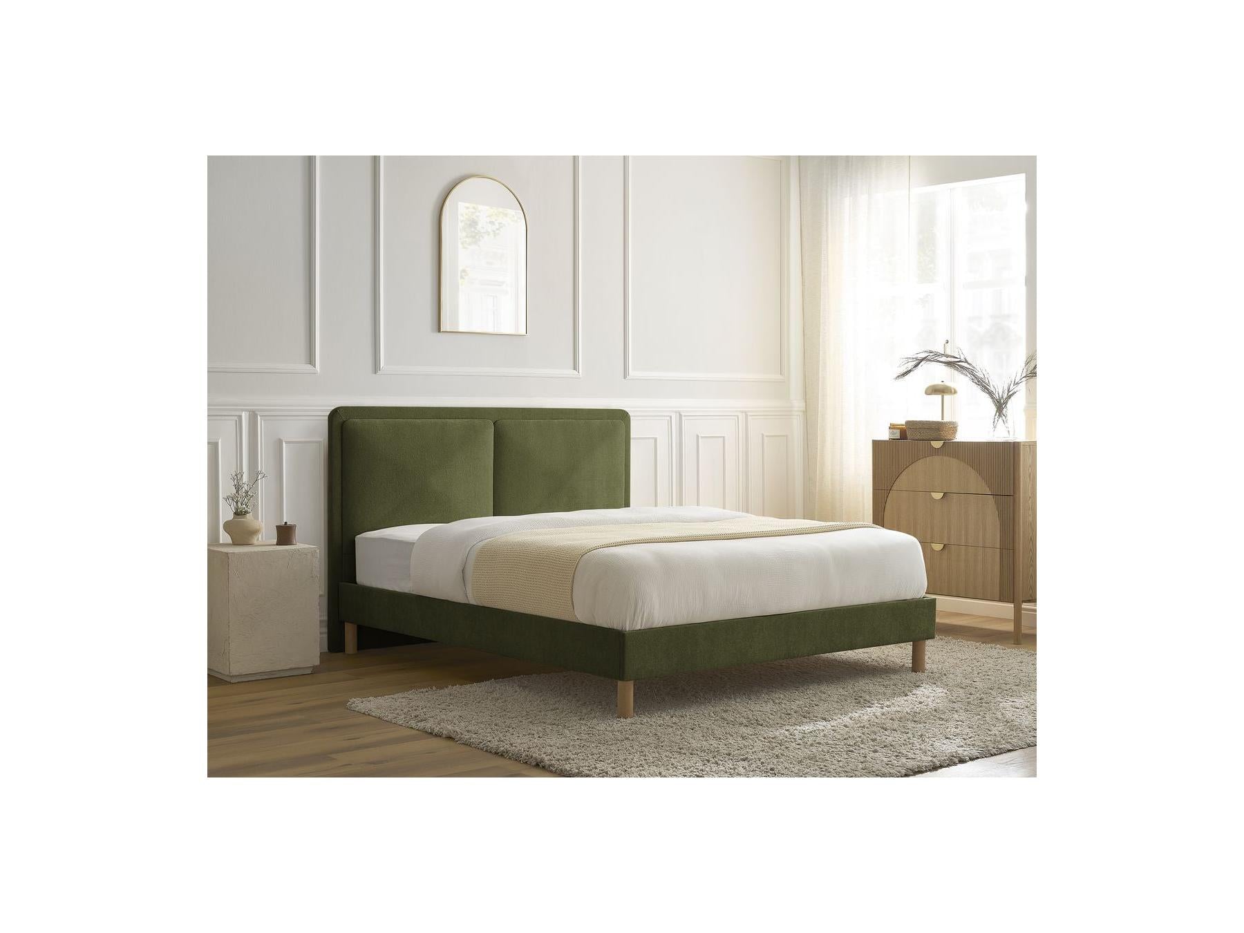 Cama Con Lamas Macizas - Mara - Tejido Texturizado