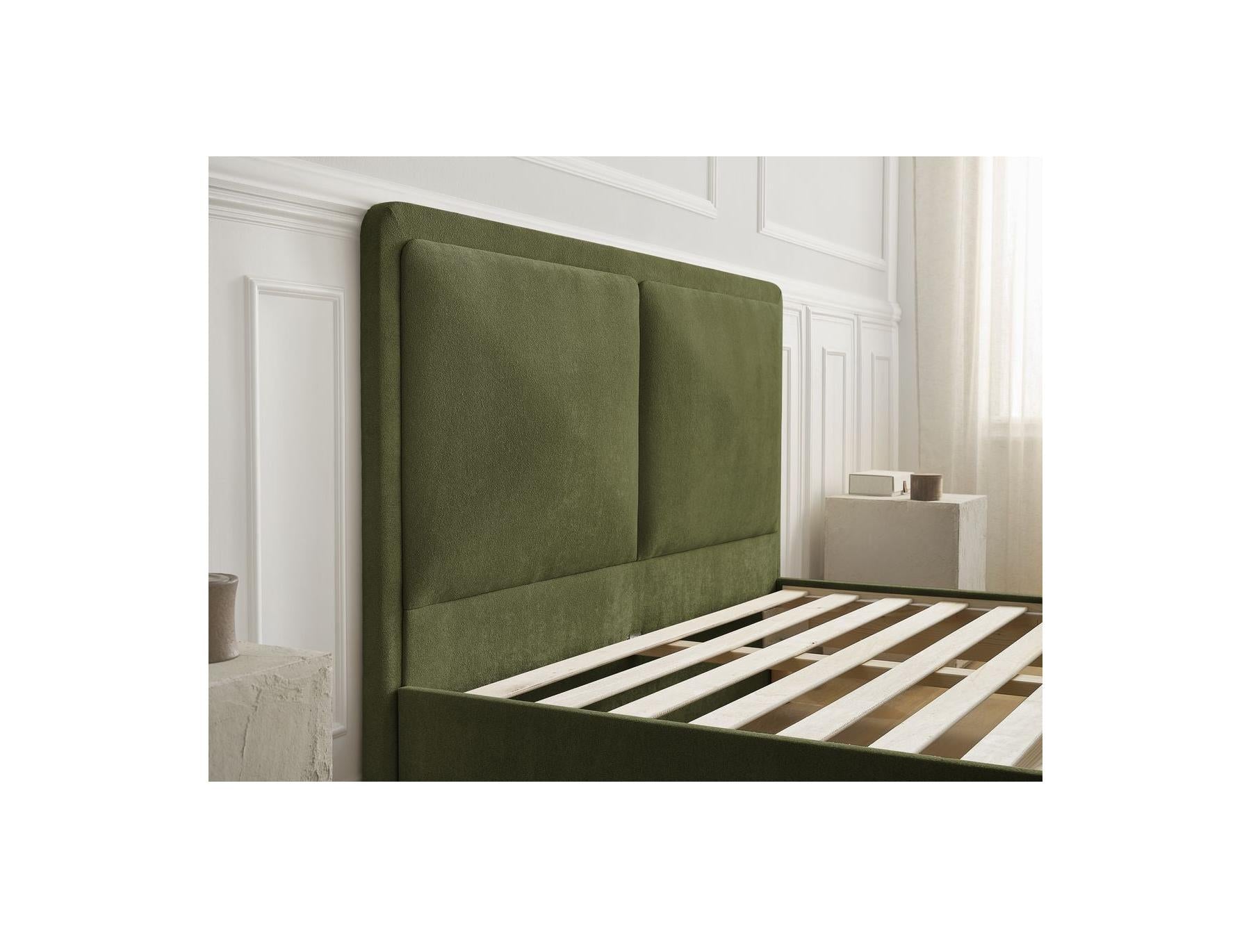 Cama Con Lamas Macizas - Mara - Tejido Texturizado
