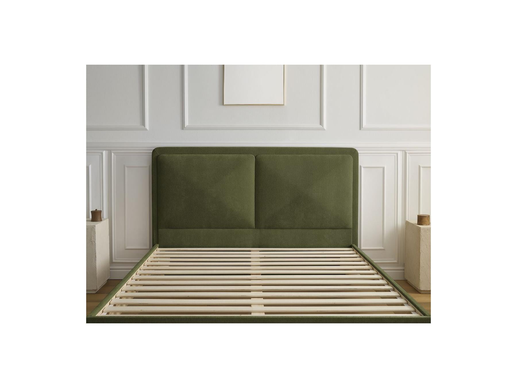 Cama Con Lamas Macizas - Mara - Tejido Texturizado